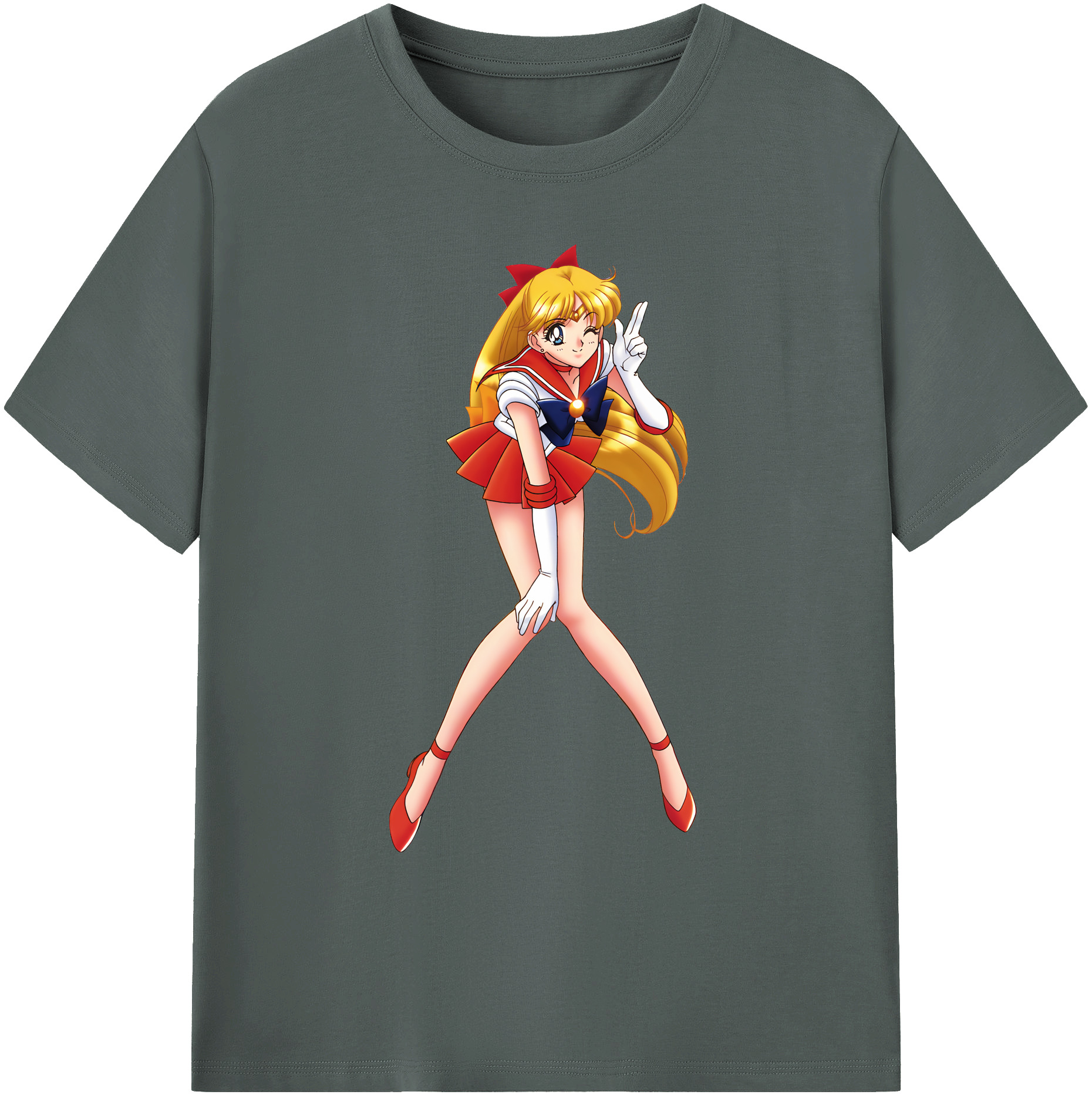 （画像用） 美少女戦士セーラームーン 愛野 美奈子 あいの みなこ Sailor Moon Aino Minako 綿100％ メンズ半袖Tシャツ｜肌触りやわらか＆通気性